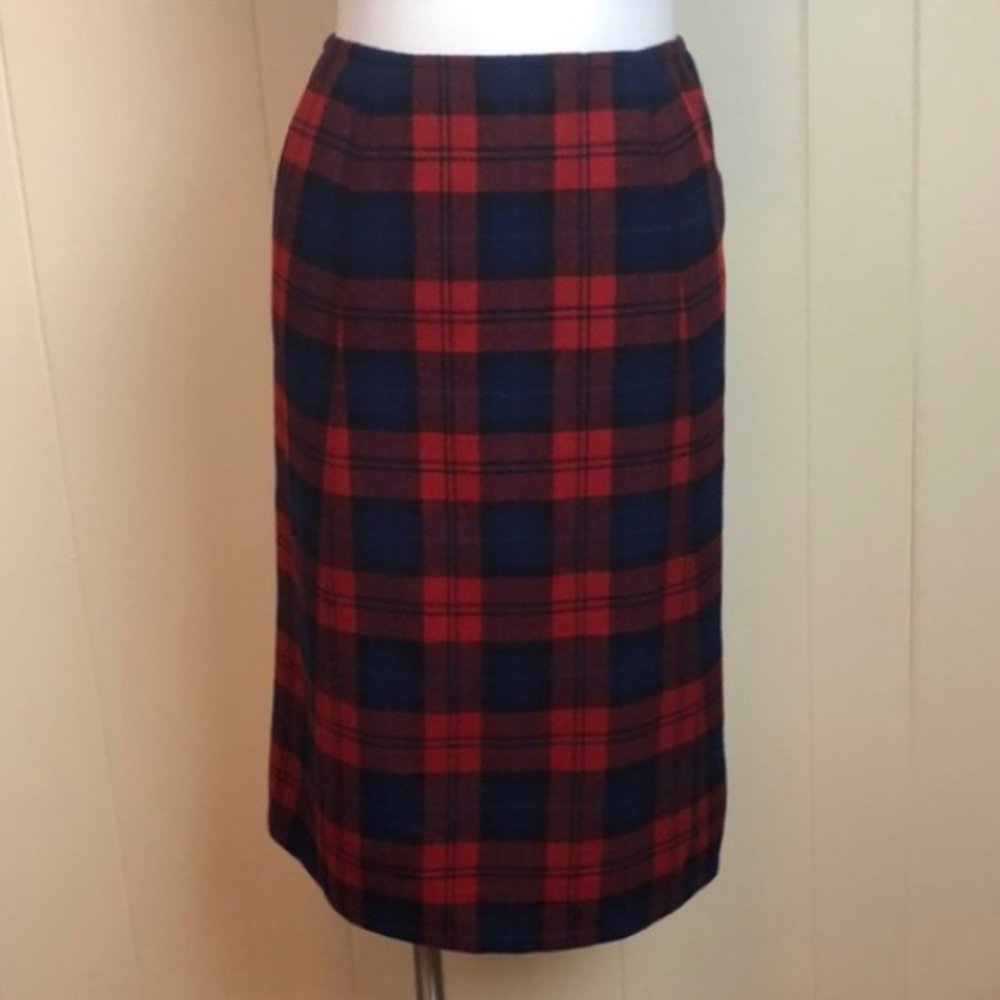 Vintage Pendleton Plaid Wool A-Line Skirt Small Uniform Preppy Schoolgirl